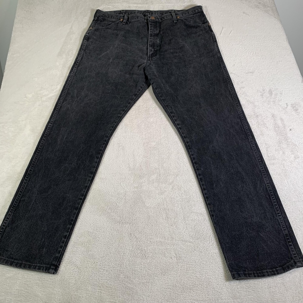 Vintage‎ Wrangler 13MWZWK Jeans Mens 40x34 Black Regular Straight 100% Cotton